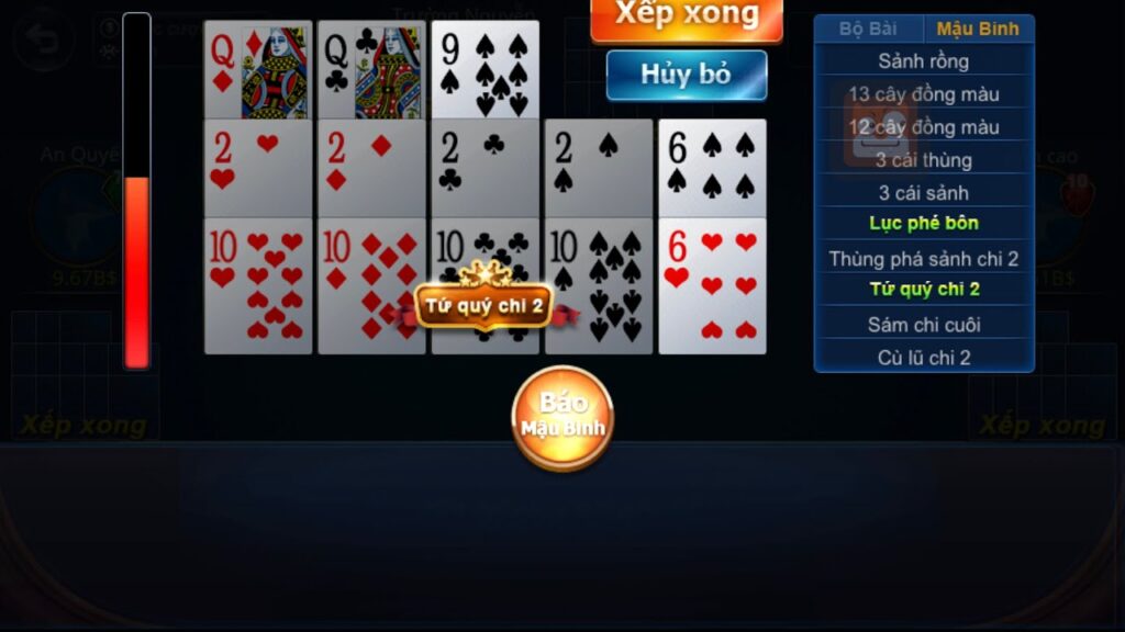 Mậu Binh là game bài được đánh giá là khó nhất sàn Casino online